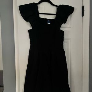 Old Navy Black Smocked A-Line Dress
